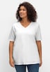 T-Shirt Kurzarm Uni Ohne Kragen