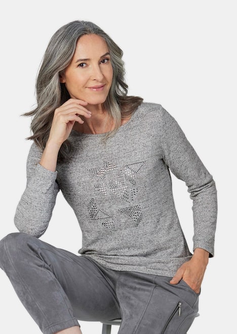 Shirt met applicatie en lange mouwen