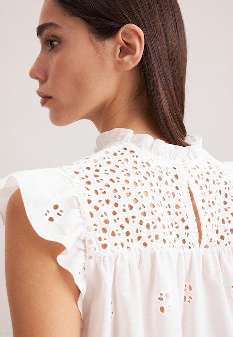 Damen Shirtbluse - Stickerei