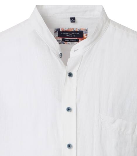 Leinenhemd uni Casual Fit