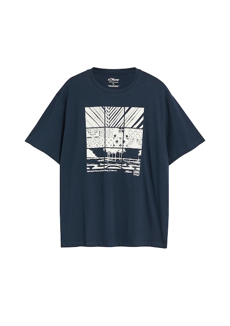 Baumwoll-T-Shirt mit Frontprint