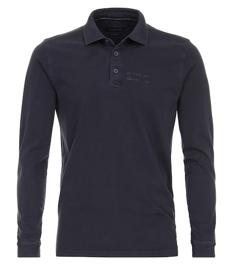 Polo-Shirt Langarm uni