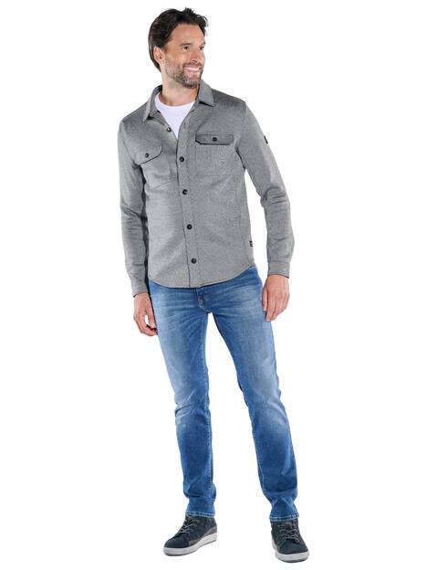 engbers Herren Sweatshirt im Overshirt-Design , Grau
