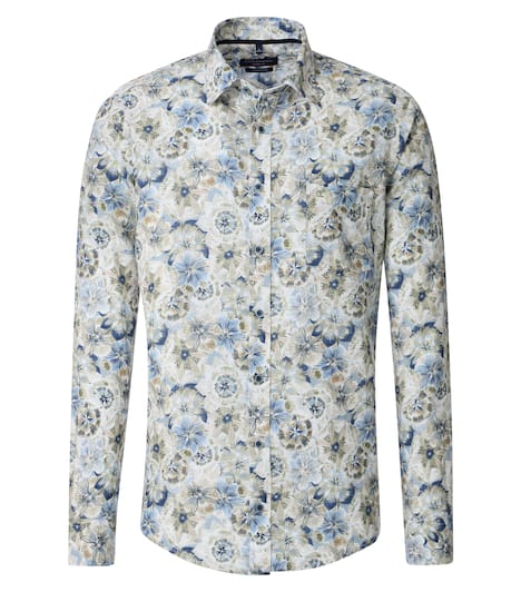 Leinenhemd Print Casual Fit