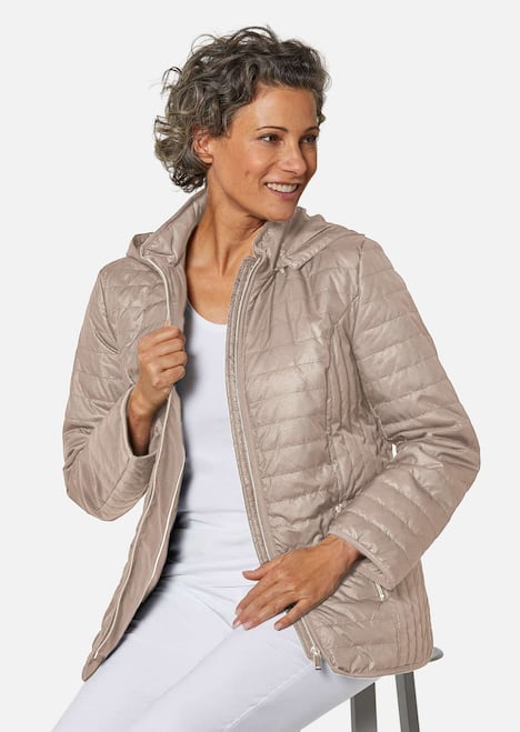 Gewatteerd jack met capuchon