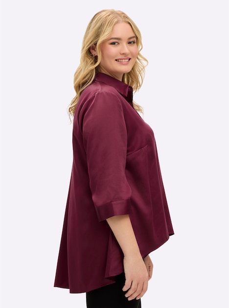 Bluse 3/4-Arm Uni Hemdkragen