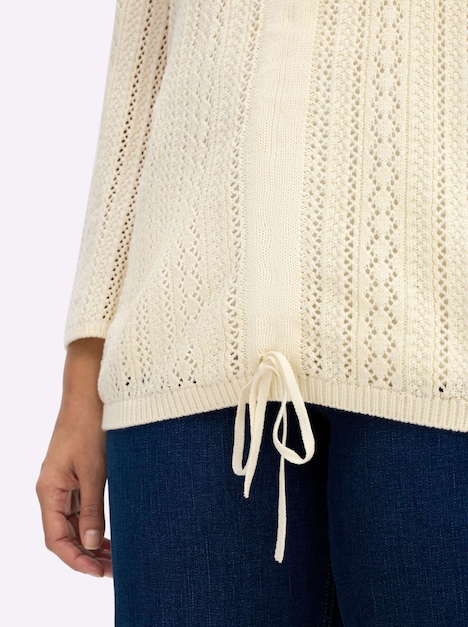 3/4-Arm-Pullover 3/4-Arm Ajour