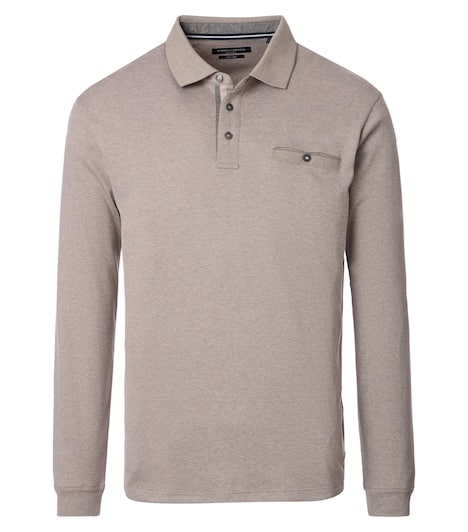 Polo-Shirt Langarm gestreift