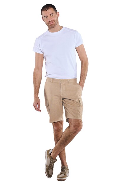 Herren Cargo-Bermuda regular , Khaki