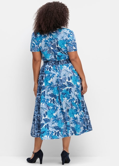 Kleid Kurzarm Print