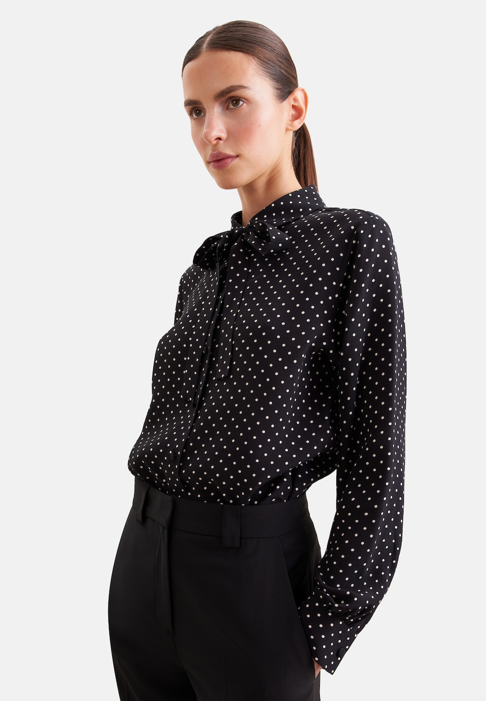 Damen Ausgestellte Bluse - Druck