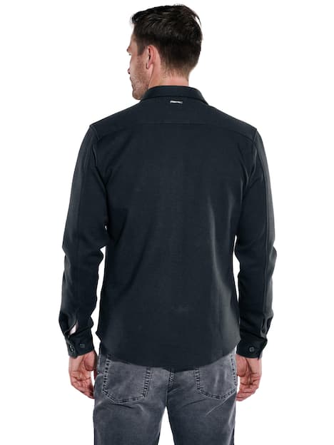 engbers Herren Overshirt slim fit , Schwarz