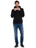 engbers Herren Sweatjacke mit Kapuze , Schwarz
