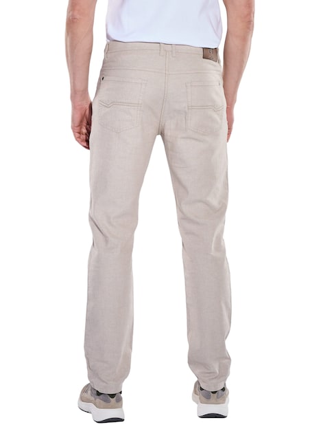 Herren Hose aus Leinenmischung , Beige