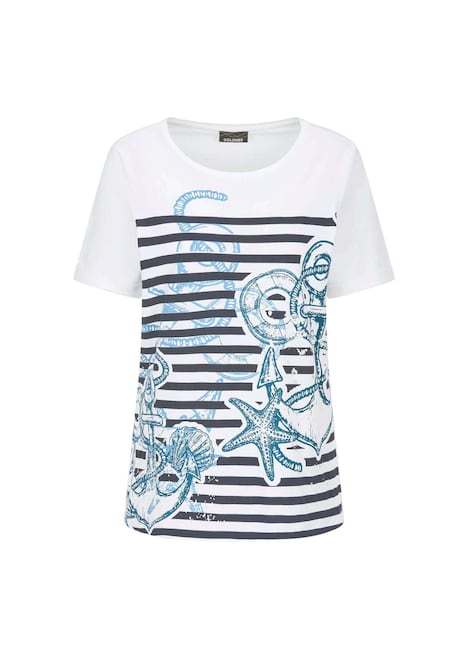 Jerseyshirt mit maritimen Print