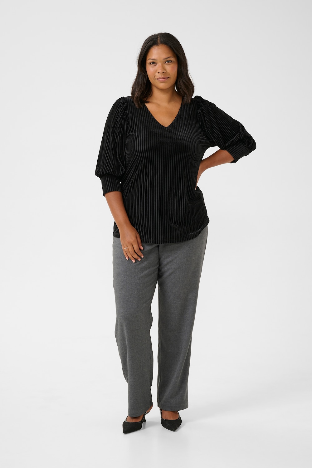 Langarm-Bluse Regular fit
