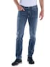 Herren Super-Stretch-Jeans regular , Mittelblau