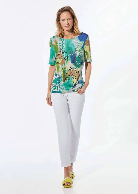 Shirt mit U-Boot-Ausschnitt