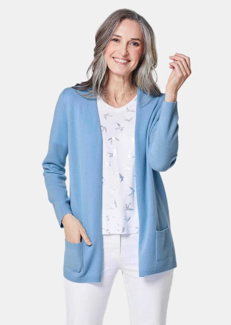 Langarm Feinstrick-Cardigan