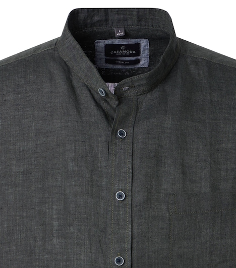 Leinenhemd Kurzarm uni Casual Fit