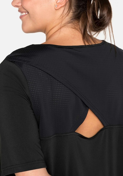 Funktionsshirt Kurzarm Uni Rundhalskragen