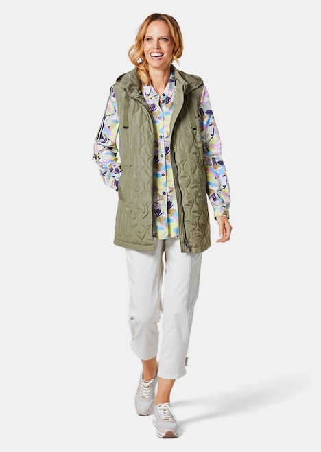 GOLDNER Gewatteerde bodywarmer Vest met capuchon