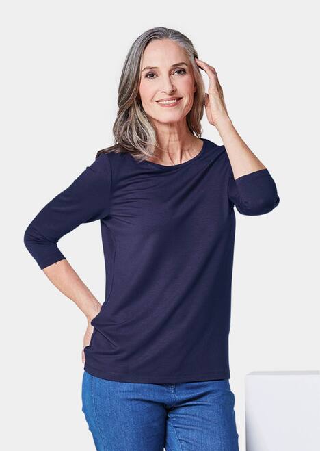 GOLDNER Shirt Veelzijdig te combineren shirt met 3/4-mouwen