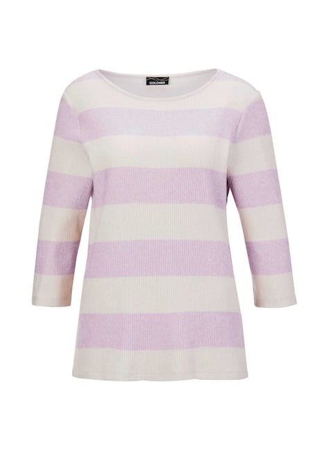 Ribshirt met blokstrepen