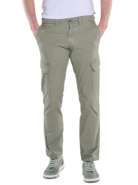 Herren Cargohose straight , Khaki