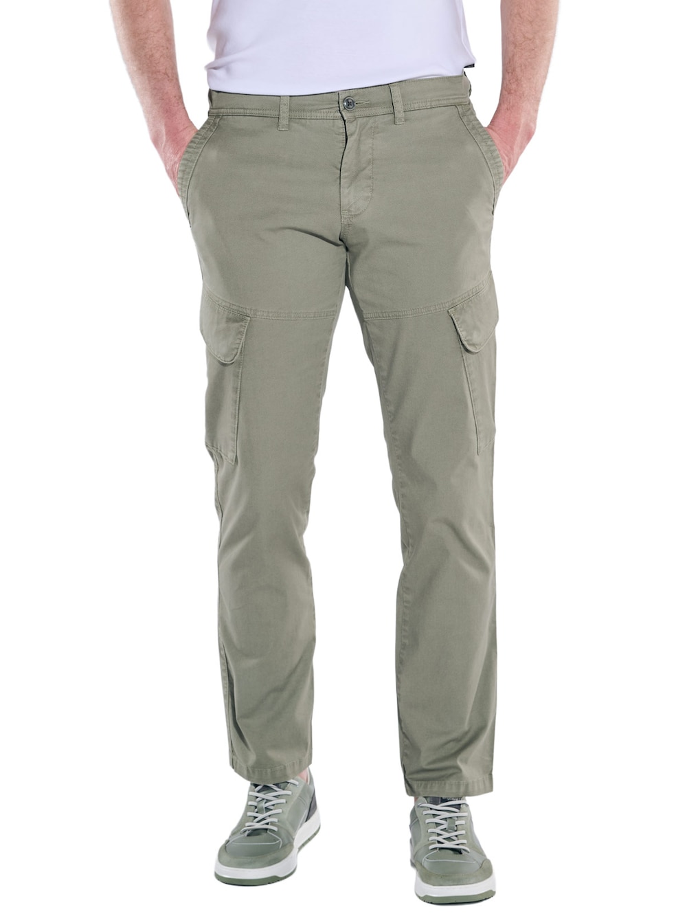 Herren Cargohose straight , Khaki