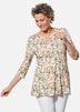 Figurschmeichelndes Drucktunika-Shirt