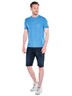 Herren Rundhals T-Shirt mit Brusttasche , Brilliantblau