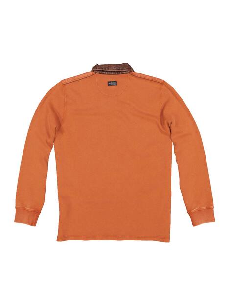 engbers Herren Polo-Shirt uni , Dunkelorange