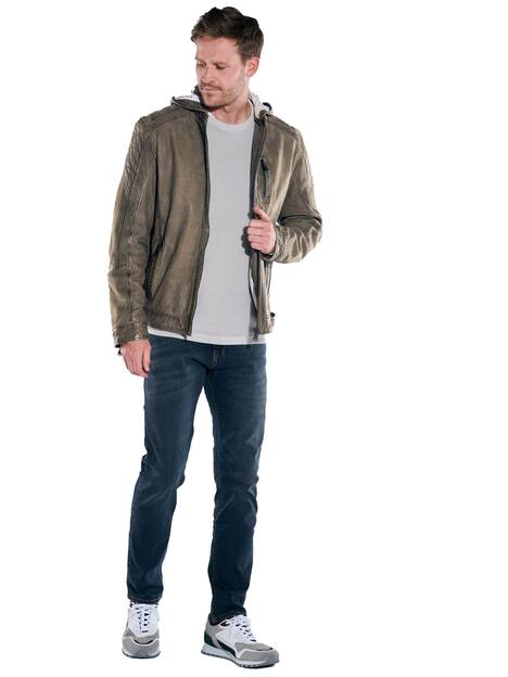 engbers Herren Lederjacke regular , Dunkelbraun