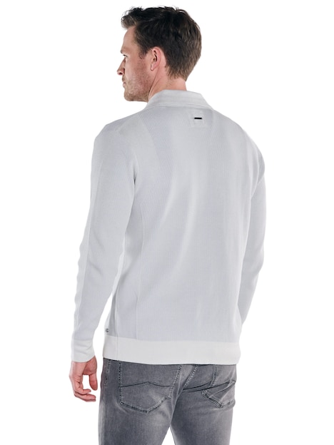 Herren Modisches Strick Overshirt , Silbergrau