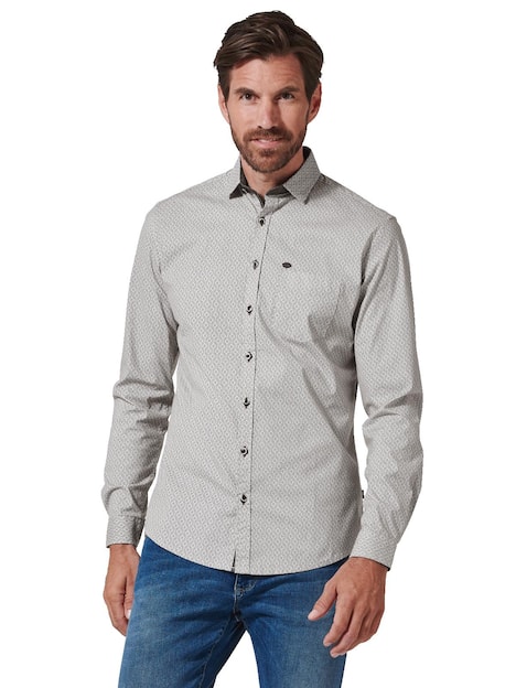 engbers Herren Langarm-Hemd gemustert , Sand