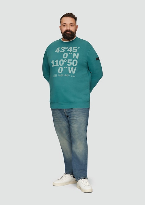 Sweatshirt mit Flock-Print