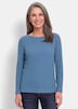 Langarm Melange Jersey-Oberteil