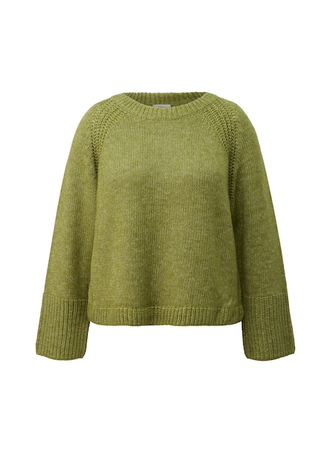 Raglanpullover mit Rippdetails