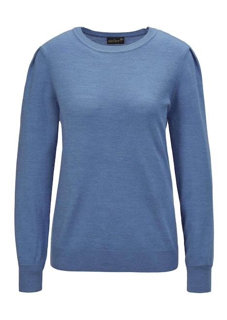 Weicher Strickpullover, Ballonärmel