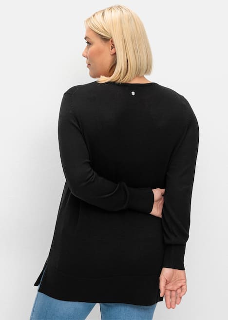 V-Ausschnitt-Pullover