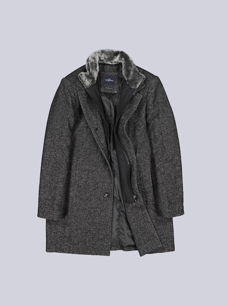 engbers Herren Mantel mit heraustrennbarem Inlet , Anthrazit