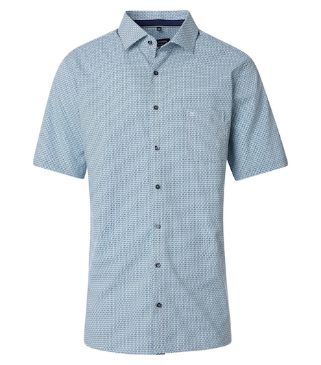 Businesshemd Kurzarm Print Modern Fit