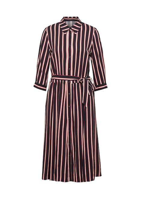 Hemdblusenkleid mit Streifendruck