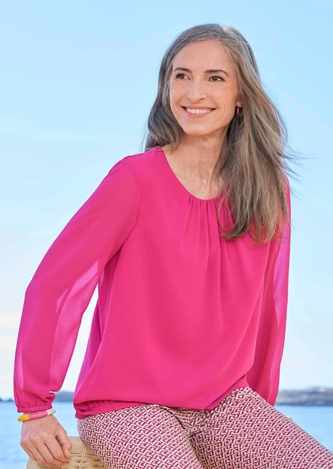 Elegante Bluse aus Chiffon