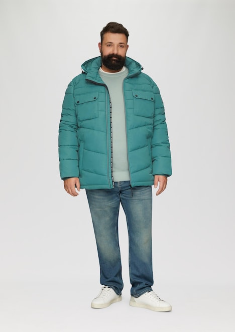 Gesteppte Jacke mit abnehmbarer Kapuze