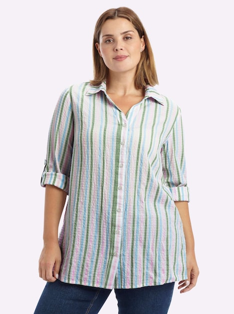 Langarm-Bluse Langarm Hemdkragen