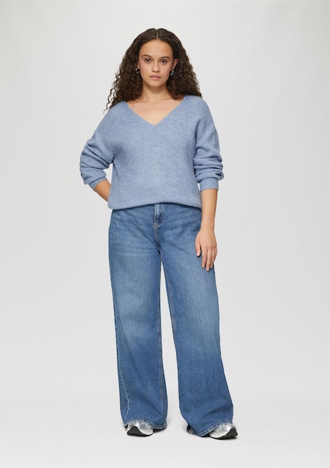 Weicher Pullover mit Rippstruktur