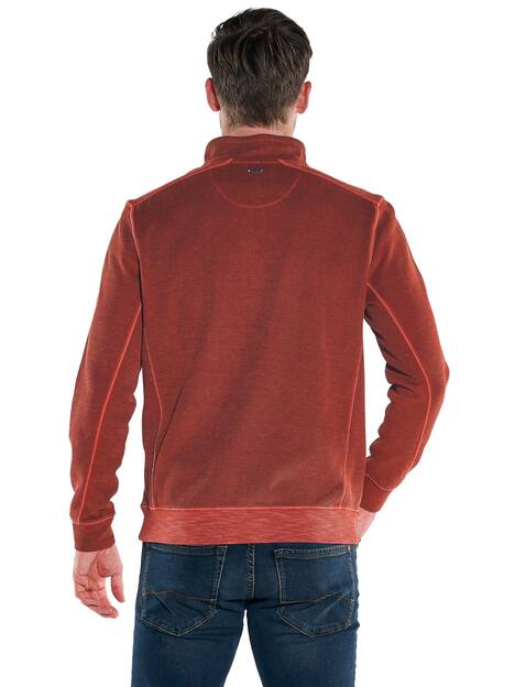 engbers Herren Sweatshirt mit Strukturwechsel , Rostorange