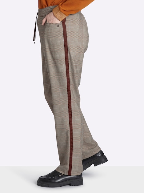 Hose Schlupfhose mit Karomuster normal Rundumdehnbund